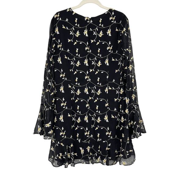 La Maison Talulah Night Spark Floral Chiffon Mini Dress Size XL - Picture 6 of 9